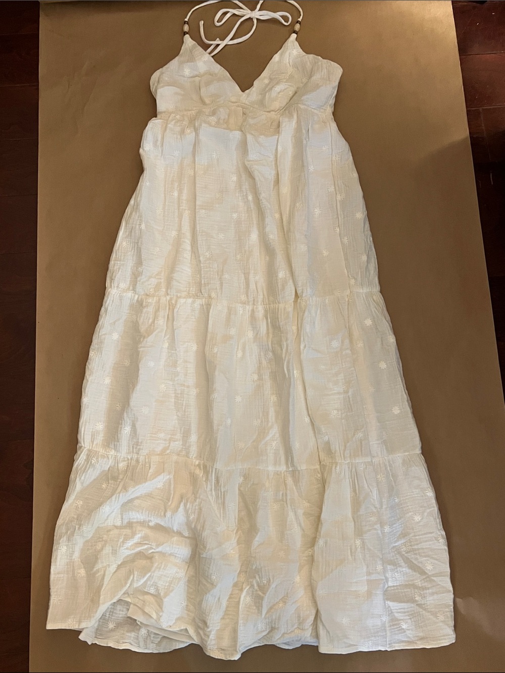 wild fable cream Tiered Halter Maxi Dress